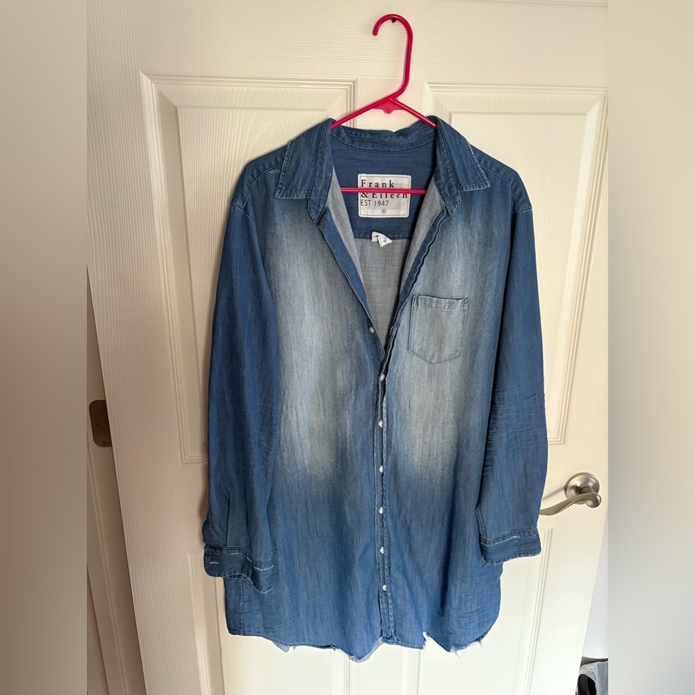 frank and eileen mary dress xl denim